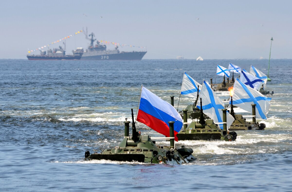Российские морпехи готовятся к форсированию Днепра