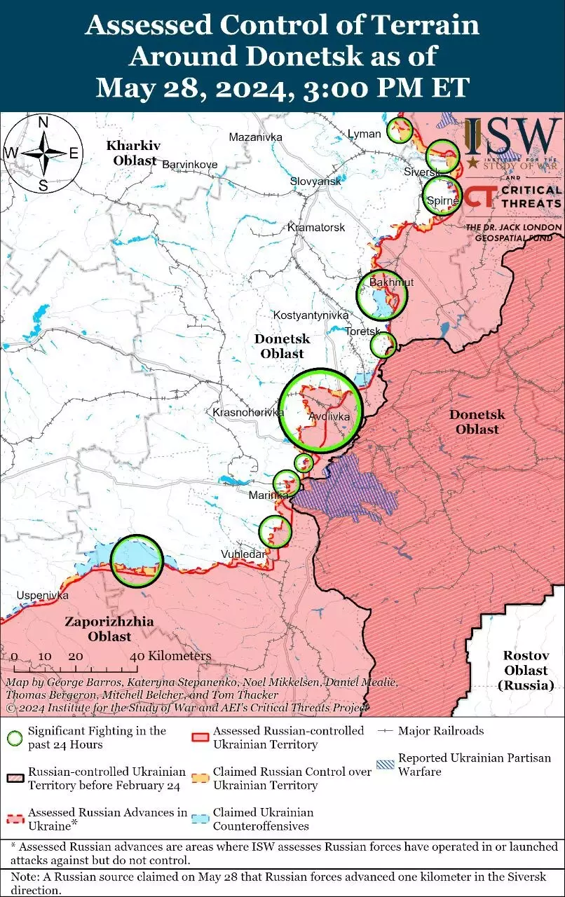ISW: ВС РФ продвинулись на границе Запорожской и Донецкой областей