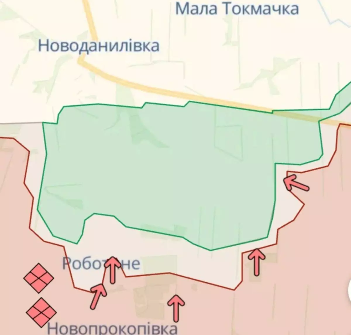 ВС РФ продвинулись к юго-востоку от Работино